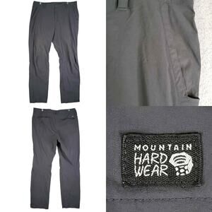 Mountain Hardwear Mens Hiking Pants Nylon Gray Straight Leg Size 38x32